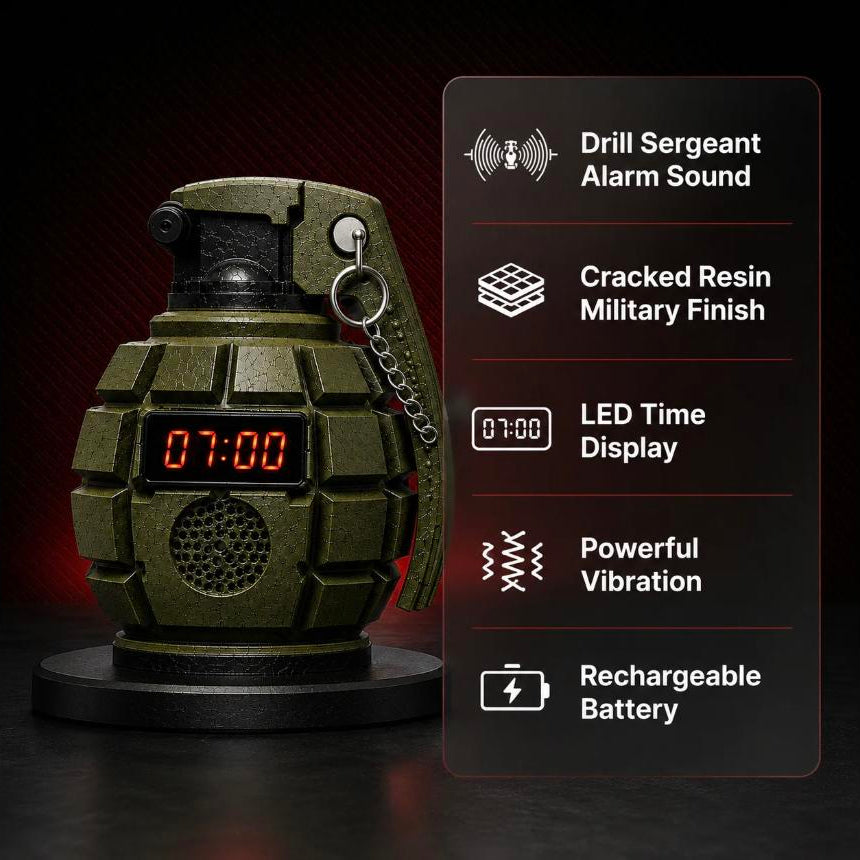PinBack™ Grenade Alarm Clock