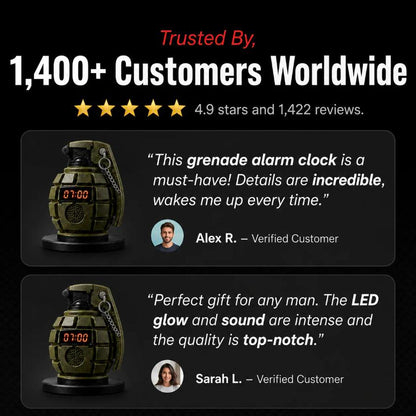 PinBack™ Grenade Alarm Clock